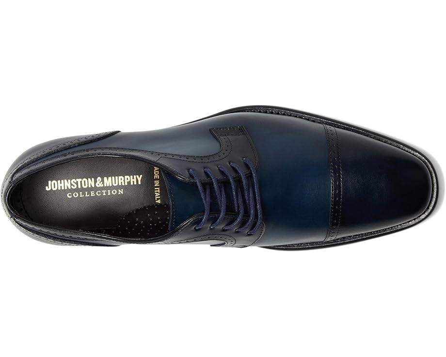 Мужские оксфорды Johnston & Murphy Collection Cormac Cap Toe, Navy Italian Calfskin — фото 2