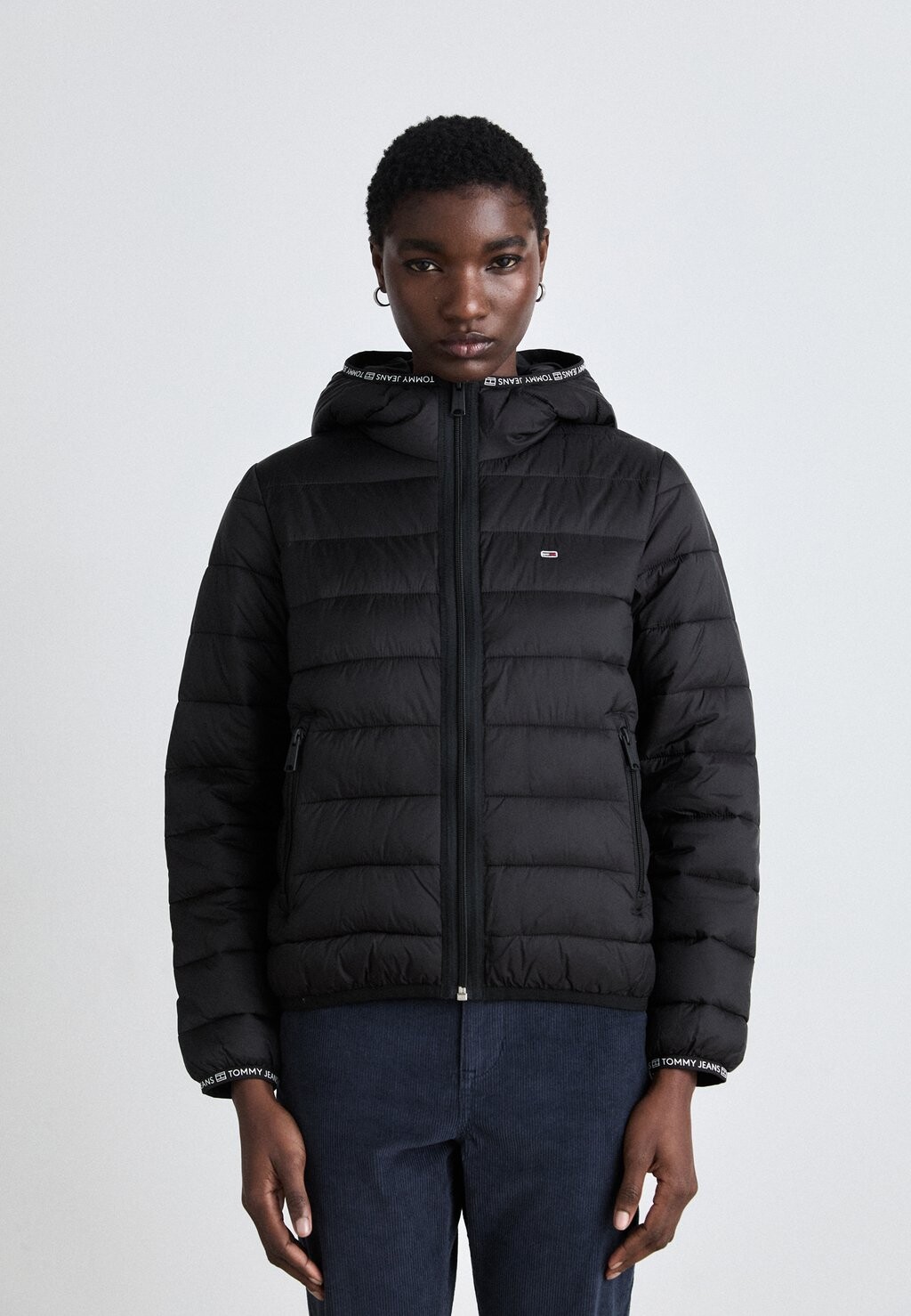 

Зимняя куртка QUILTED TAPE HOOD Tommy Hilfiger, черный