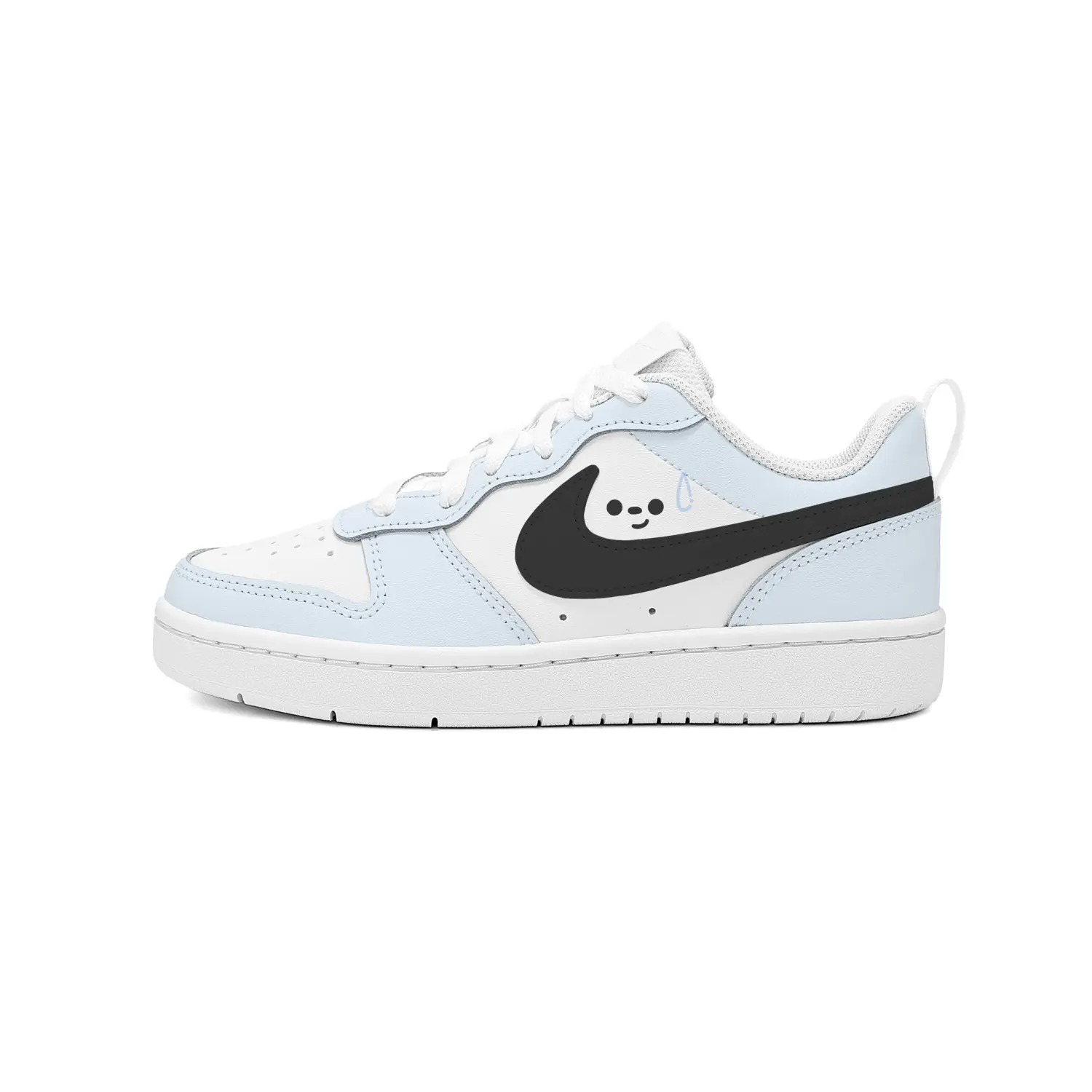 

Court Borough устойчивый к поту и отводящий влагу нескользящий амортизирующий устойчивый к истиранию низкий верх Nike, голубой