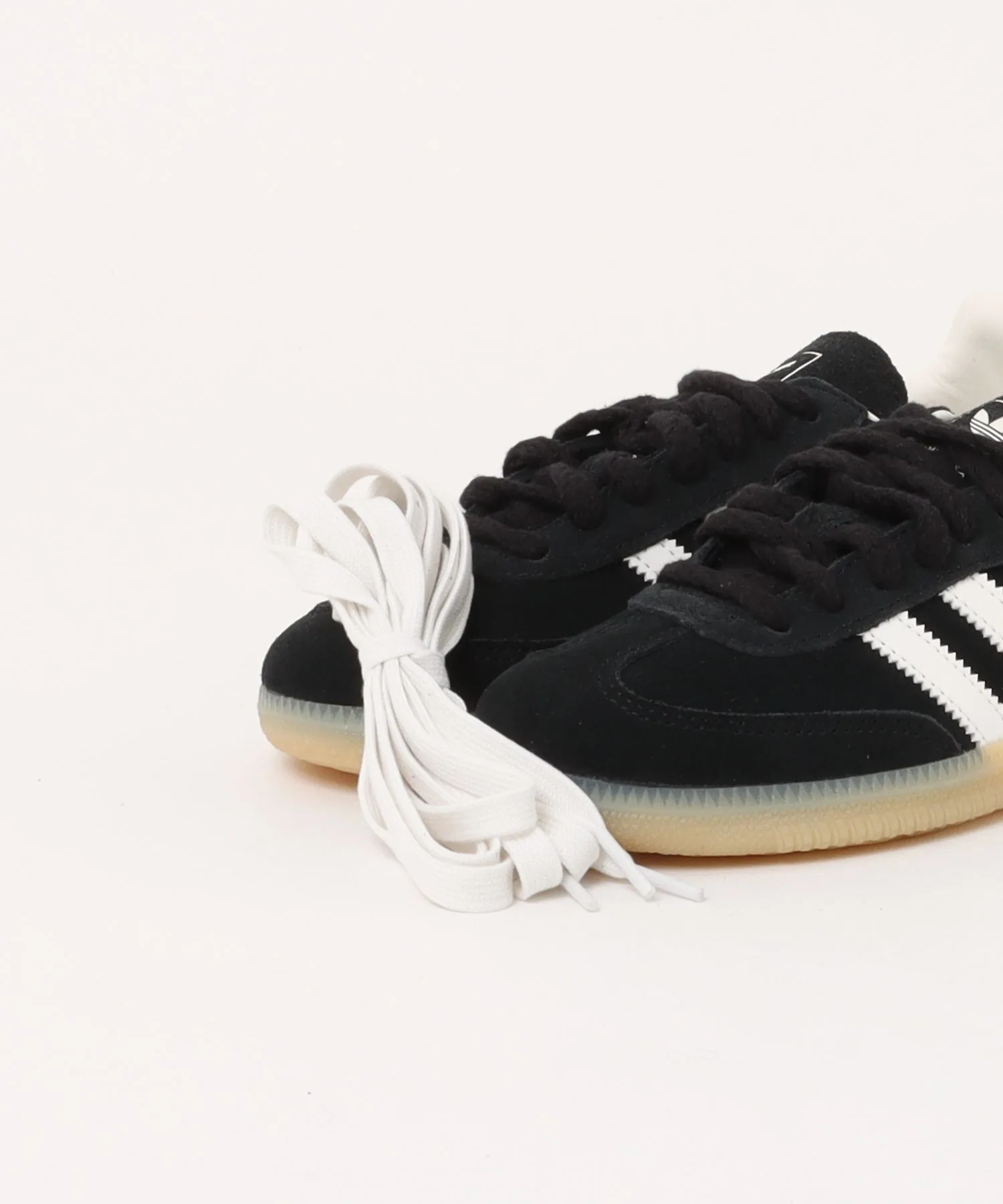 Мужские кроссовки из натуральной кожи Adidas Samba OG чёрные — фото 4