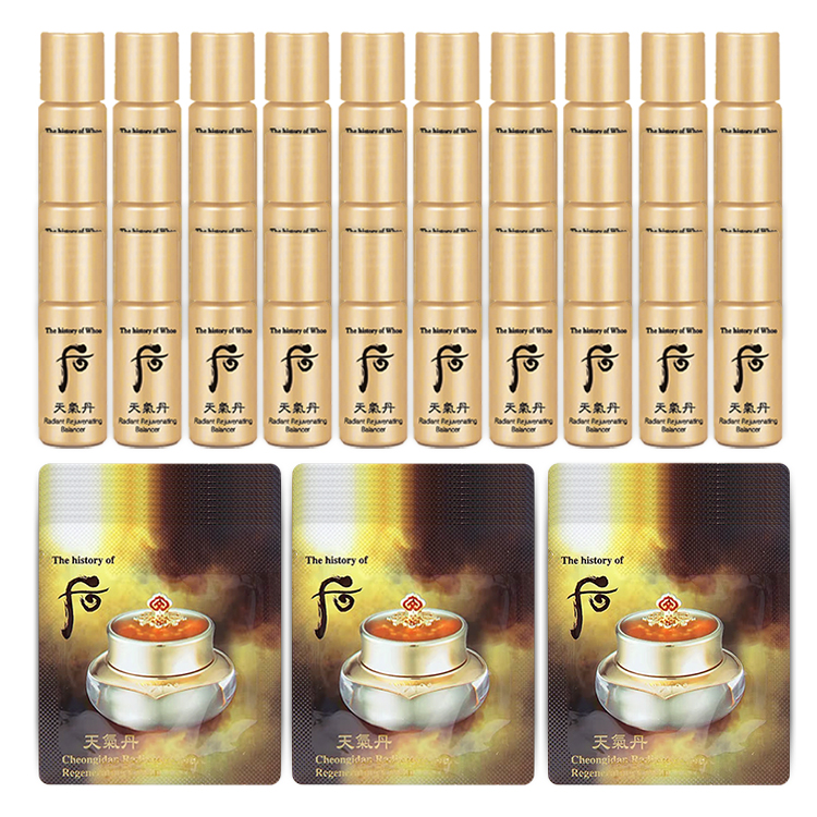 

Наборы для путешествий/пробники унисекс The History Of Whoo, Water *30+Cream *30