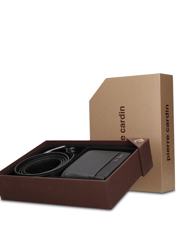 

Pierre Cardin Кошелек и пояс, черные