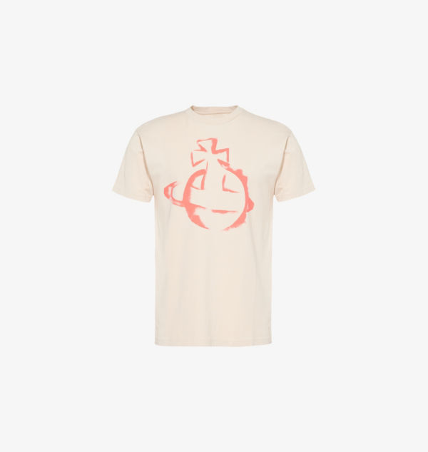 

Футболка из хлопкового джерси с трафаретным узором Vivienne Westwood, бежевый
