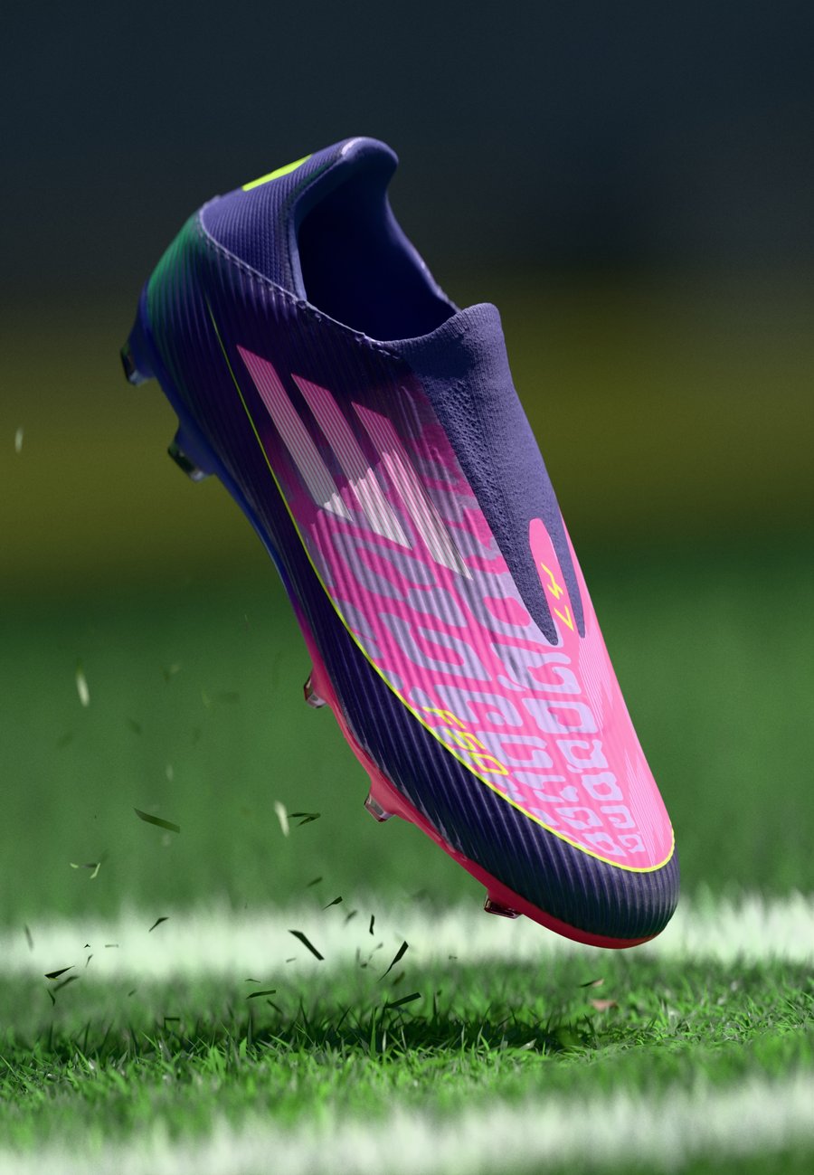 

Кроссовки Adidas Performance F50 LEAGUE LACELESS FIRM GROUND FOOTBALL BOOTS, Purple/Cloud White/Lucid Lemon/Purple