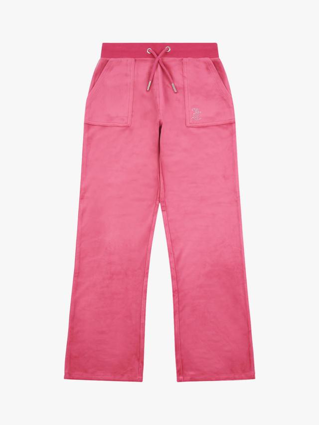 

Детские спортивные брюки с пайетками и широкими штанинами Juicy Couture, Sangria