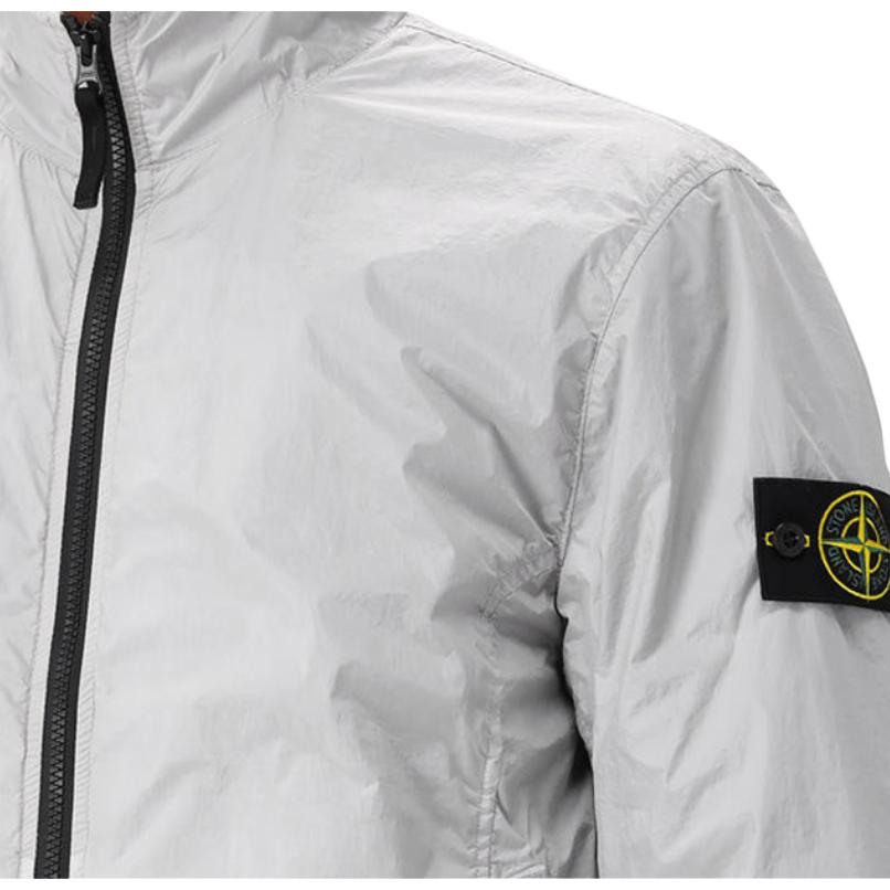 STONE ISLAND Куртка с высоким воротником и значком компаса, Light Blue — фото 4