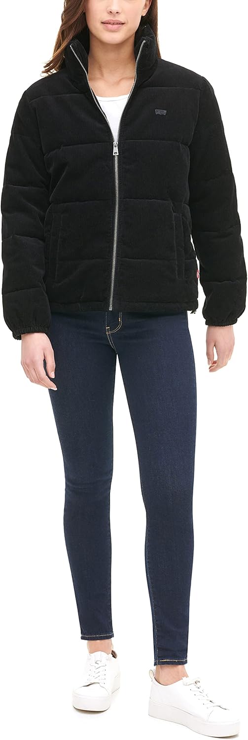 Женская утепленная куртка Levi's Zoe из вельвета, черный — фото 2
