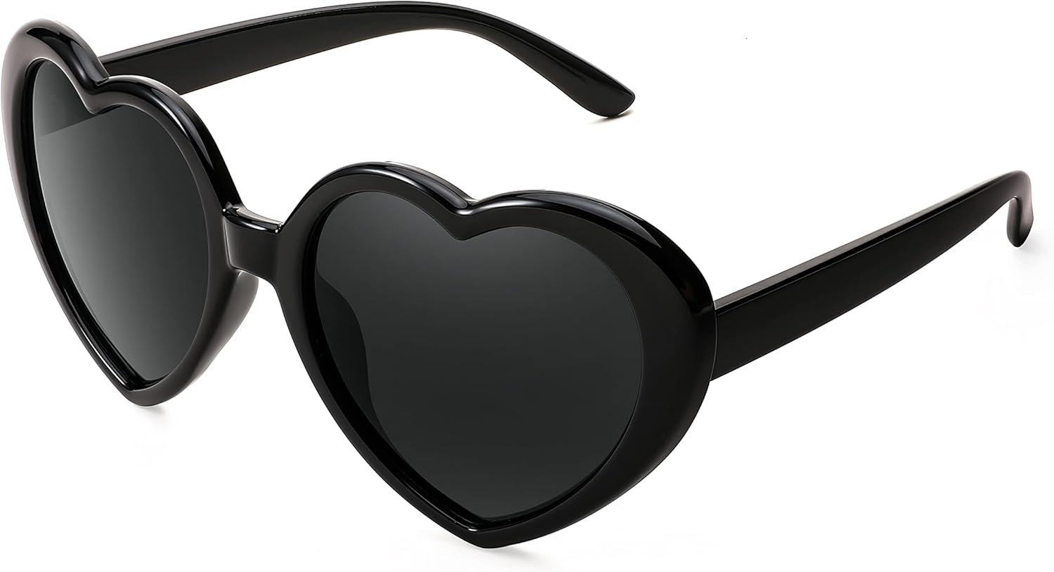 

FEISEDY Поляризованные солнцезащитные очки в форме сердца, увеличенного размера, в винтажном стиле, модные, для женщин, защита от ультрафиолета UV400, модель B2337, Black Frame & Grey Lens