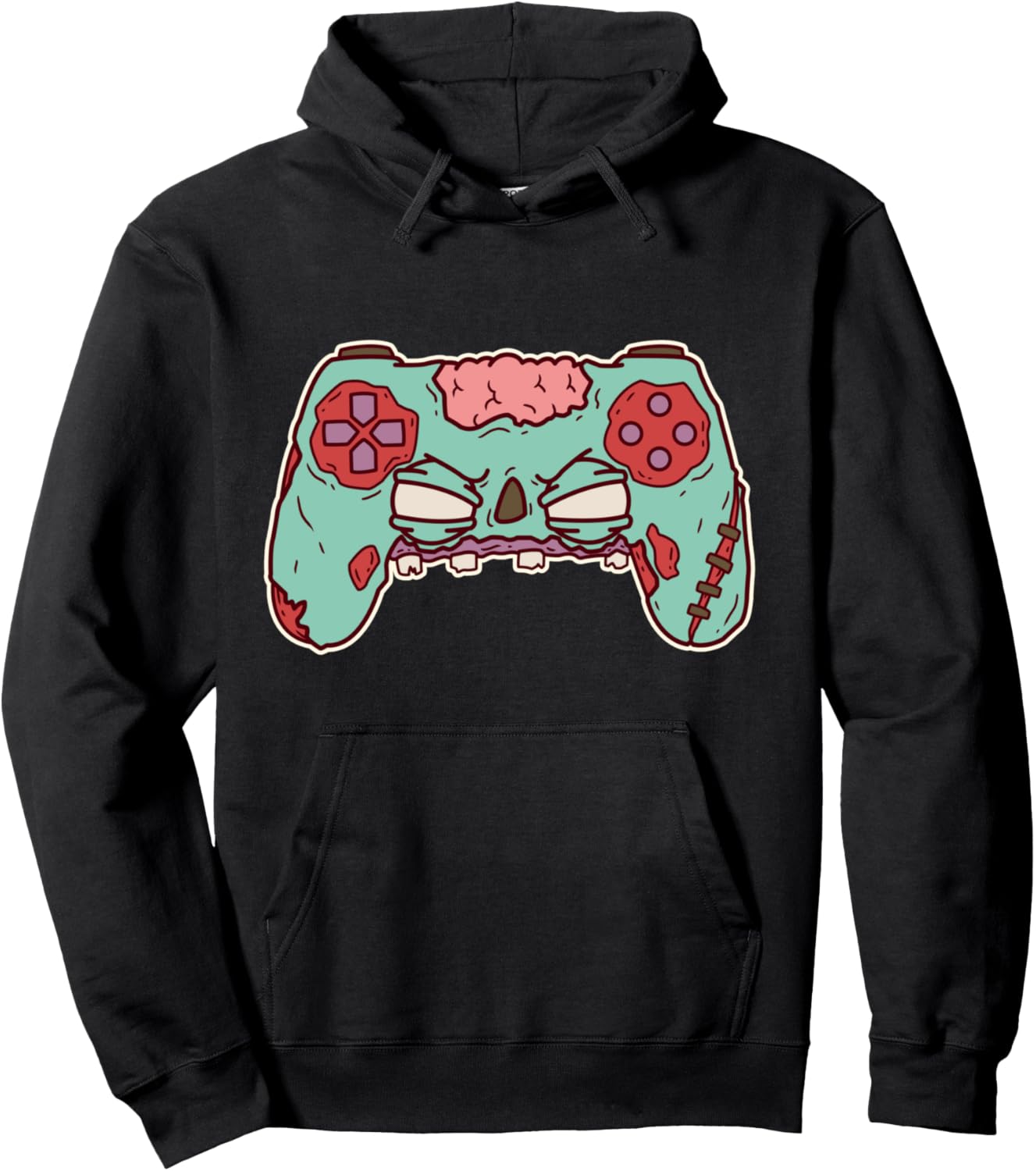 

Ленивый костюм на Хэллоуин для геймеров - толстовка с капюшоном в виде зомби с игровым контроллером Halloween Gifts For Gamers & Company, черный