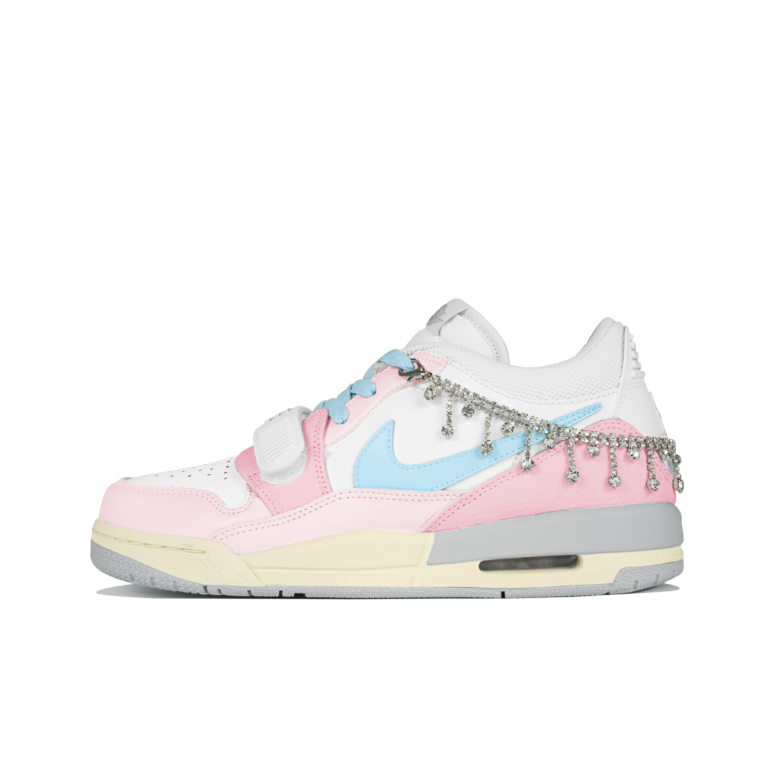 

Кроссовки Jordan Legacy 312 Vintage Basketball Shoes Women's Low-top White/Blue/Pink, слоновая кость, Бежевый, Кроссовки Jordan Legacy 312 Vintage Basketball Shoes Women's Low-top White/Blue/Pink, слоновая кость