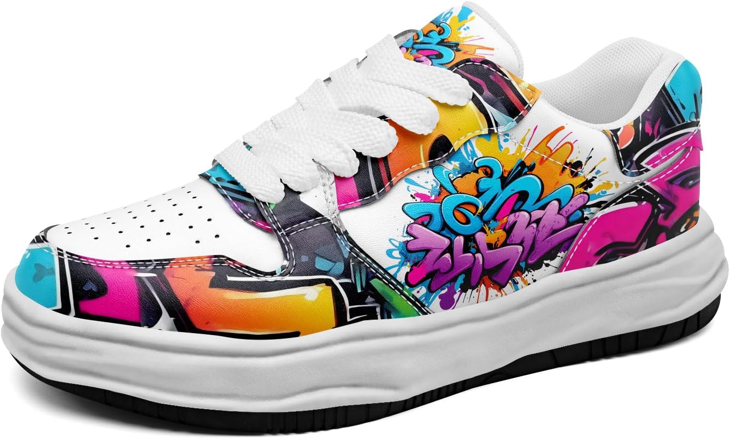 

Кроссовки с граффити для мужчин и женщин, стильная уличная обувь, низкие, удобные для прогулок, ботинки Awsole, белый/черный/синий/оранжевый/розовый