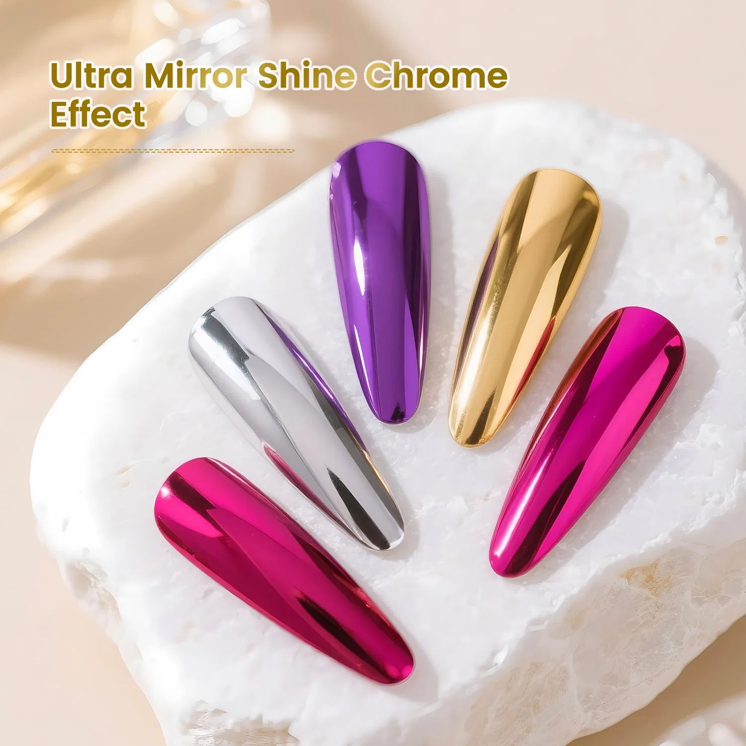 Топ-покрытие JODSONE Chrome Nail Powder Top Coat для втирки, 16.5 мл Jodsone, 10Set-Polish-Bt-Hl01-10 — фото 4
