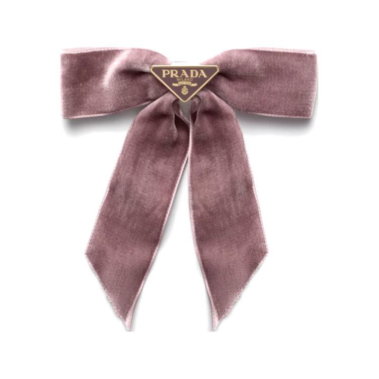 

Тканевые заколки для волос женские pink PRADA, розовый