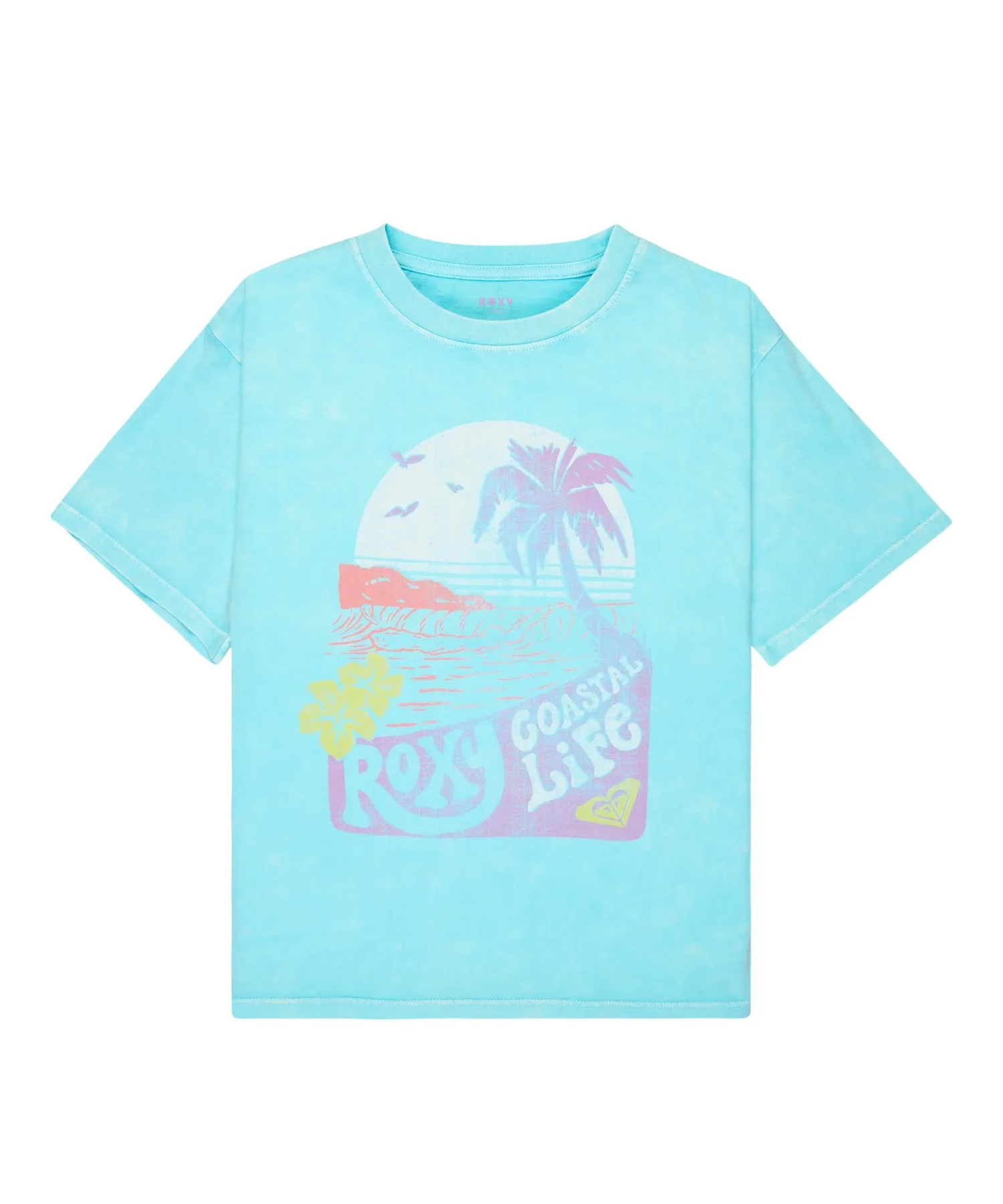 Детская футболка ROXY EVEOVERSIZE с принтом синяя