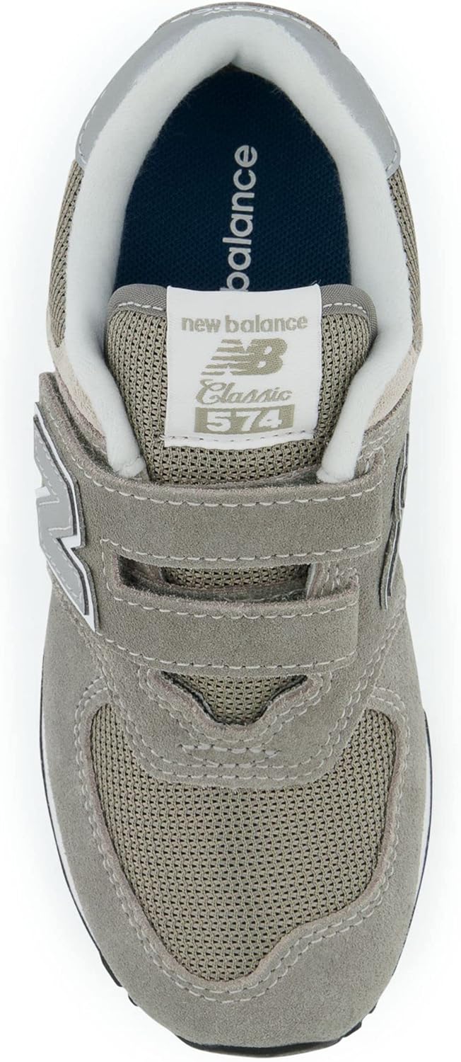 Кроссовки New Balance Kids 574 Core на застежке-липучке, белый/серый — фото 3
