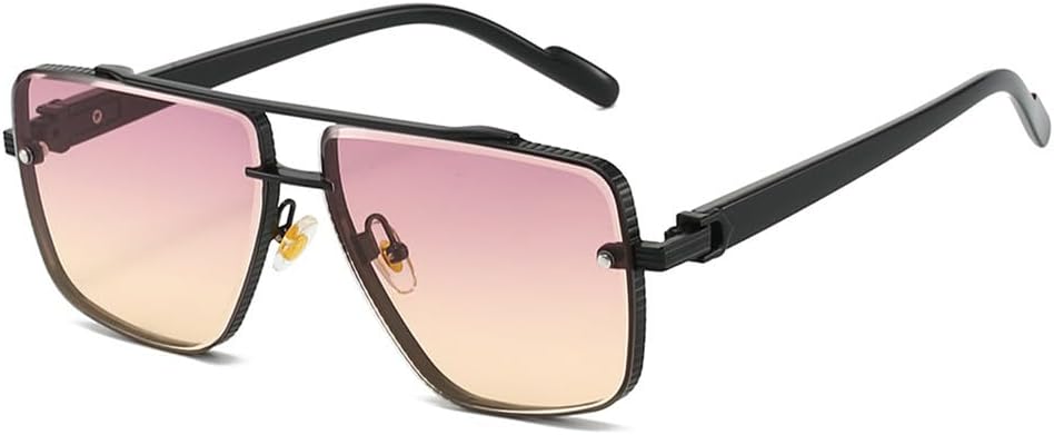 

Солнцезащитные очки UV400 с двойной перемычкой и металлическим градиентным покрытием, подходят для женщин и мужчин, для бега и занятий спортом на открытом воздухе UYPTK, Pink