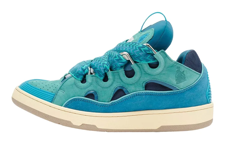 Lanvin Curb Canvas низкие стильные скейтерские кроссовки мужские синие