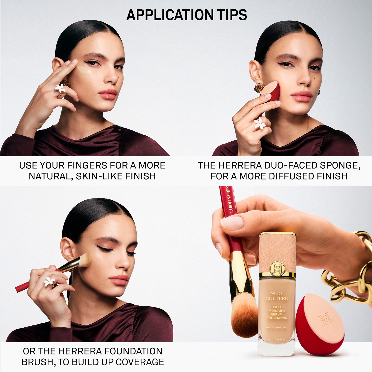 Кисть для лица face brush Carolina Herrera, количество 1 шт. — фото 3