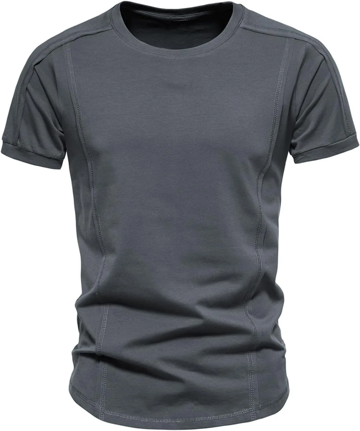 

Футболка мужская Basic Undershirts Crewneck Short Sleeve Tee Plus Size Thatrich