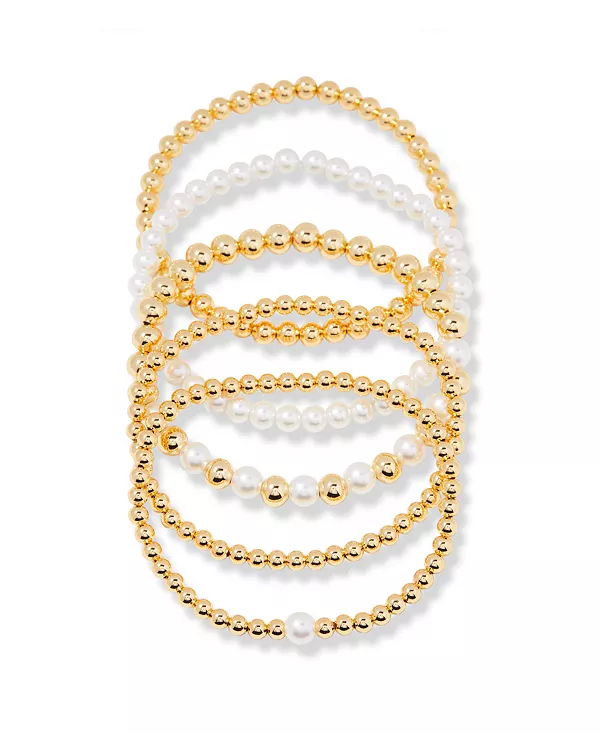 

Позолоченный браслет из искусственного жемчуга Макенна Brook & York, gold