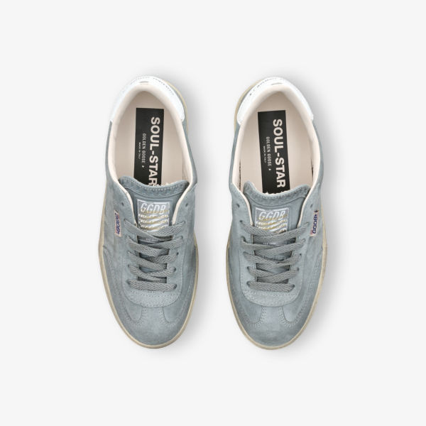 Кроссовки замшевые Golden Goose Soul Star, серый / белый — фото 2