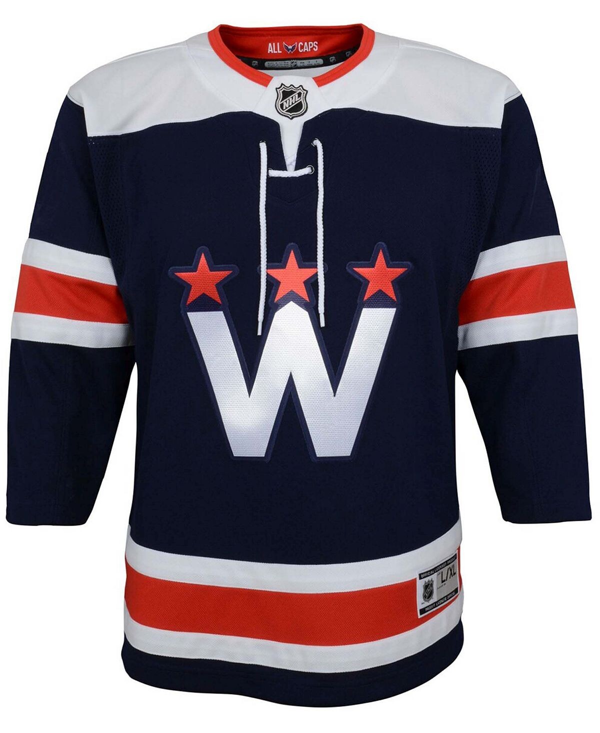 Футболка Big Boys Navy Washington Capitals 2020/21 Альтернативная Премьер-лига Outerstuff — фото 3