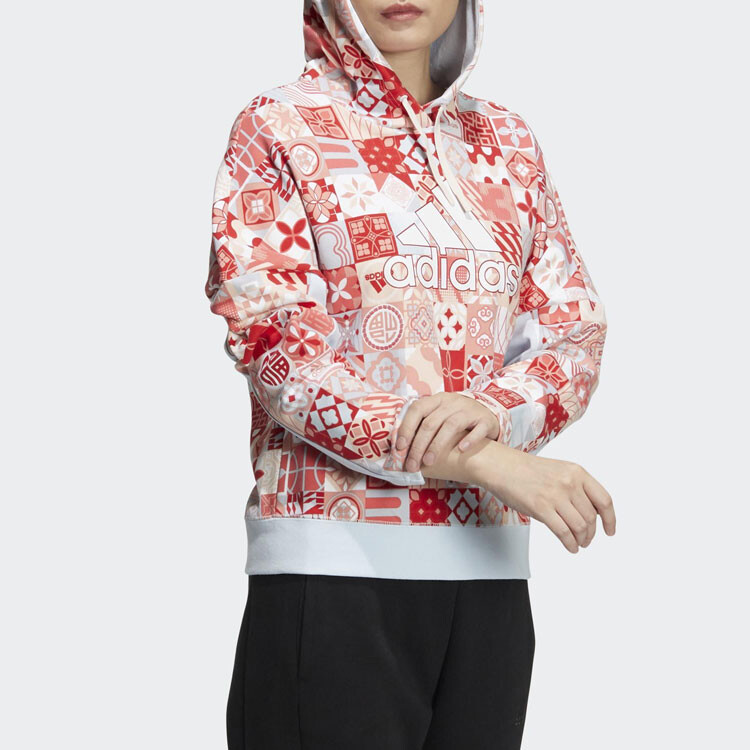 Толстовка женская красная Adidas — фото 4