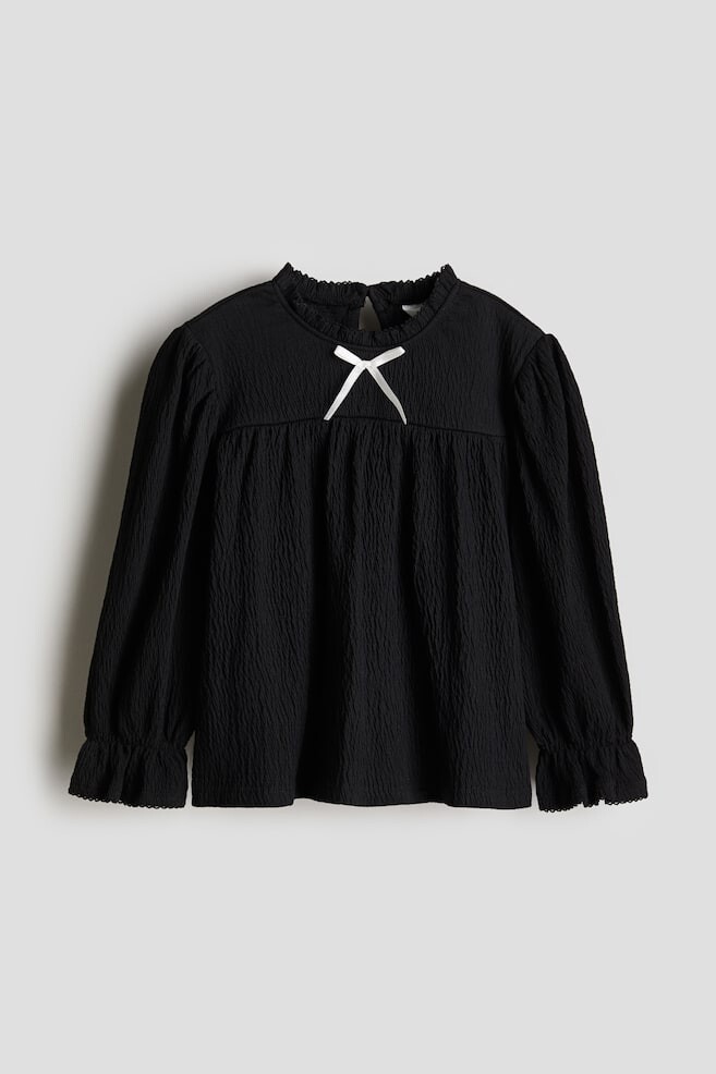 

Блузка с отделкой пико H&M, черный