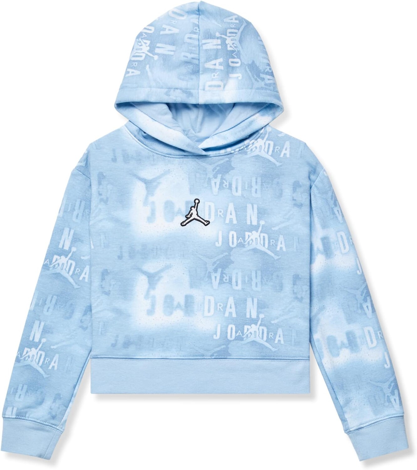 

Толстовка Jordan Kids Essentials All Over Print Boxy Sweatshirt, цвет Ice Blue