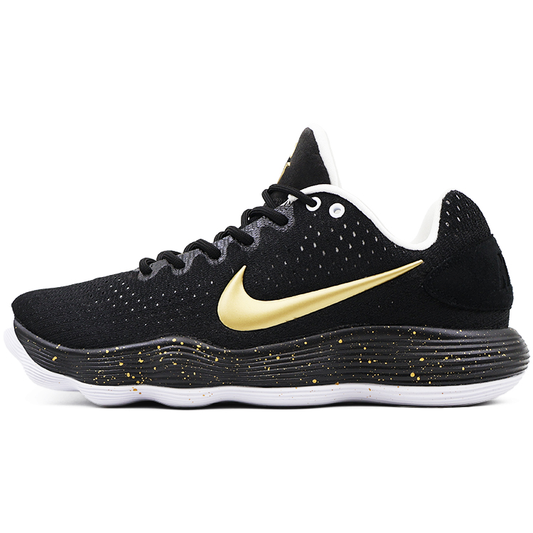 

Nike Hyperdunk 2017 anti slip wear resistant low top баскетбольные кроссовки men's black gold