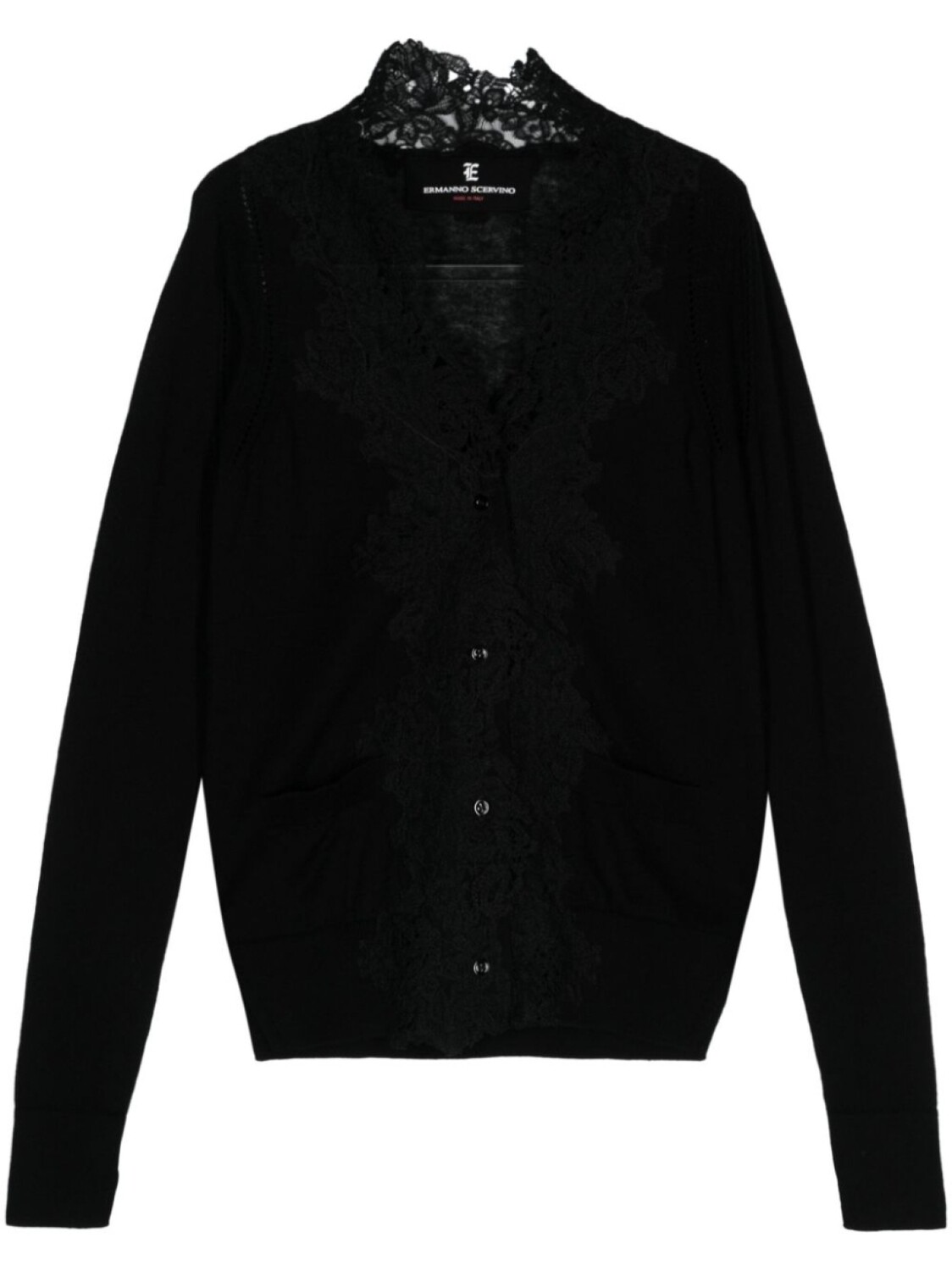 

Ermanno Scervino кардиган с кружевной аппликацией, черный