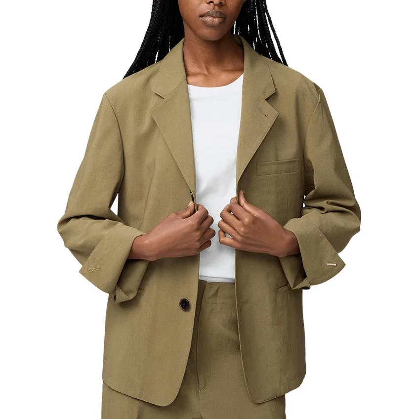 Деловой костюм U Collection SS26 UNIQLO оливковый