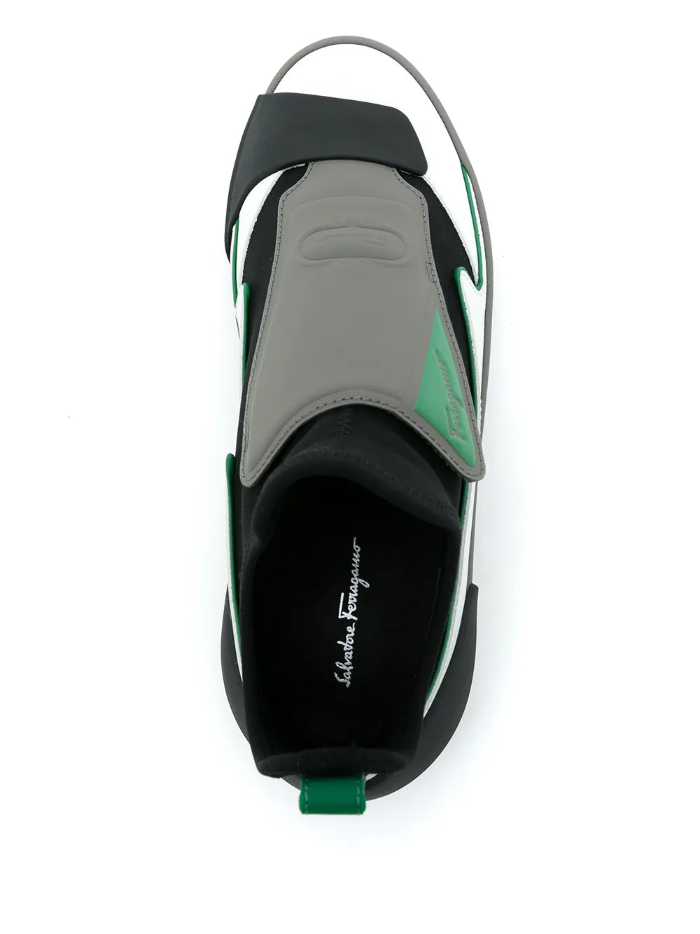 Кроссовки Ferragamo Colourblock Slip-On Salvatore Ferragamo, зеленый — фото 4