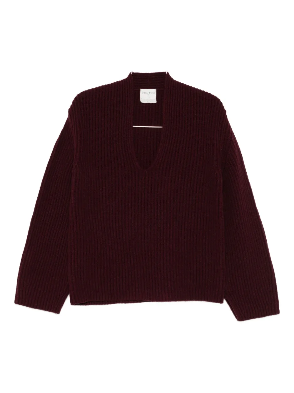 

Свитер с V-образным вырезом Forte Forte, красный