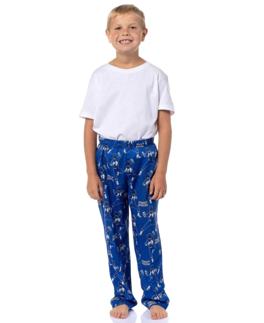 Пижамные штаны Big Boys Character AOP Tossed Mighty Morphin Lounge Power Rangers, синий — фото 2