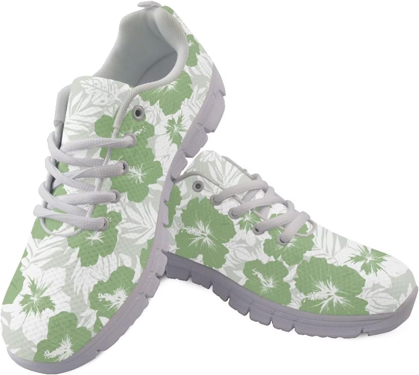 

Кроссовки для гавайского отдыха - дышащий цветочный принт и быстросохнущий дизайн для пляжа/походов (мужчины/женщины) Giftpuzz, зеленый