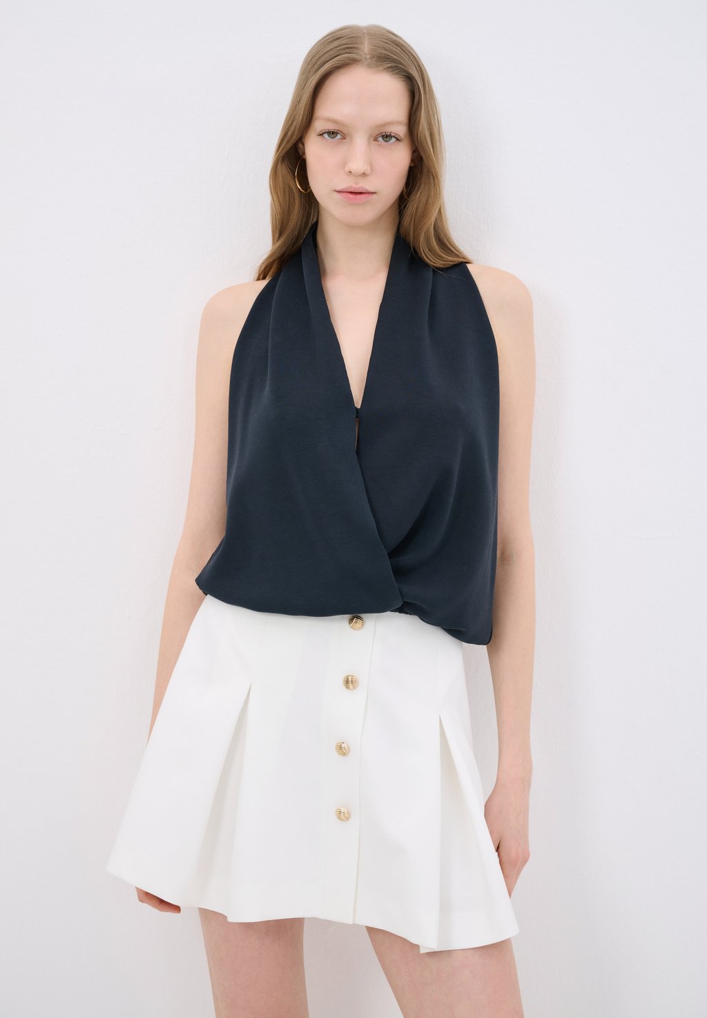 

Блуза SLEEVELESS COWL COLLAR - Top adL, темно-синий