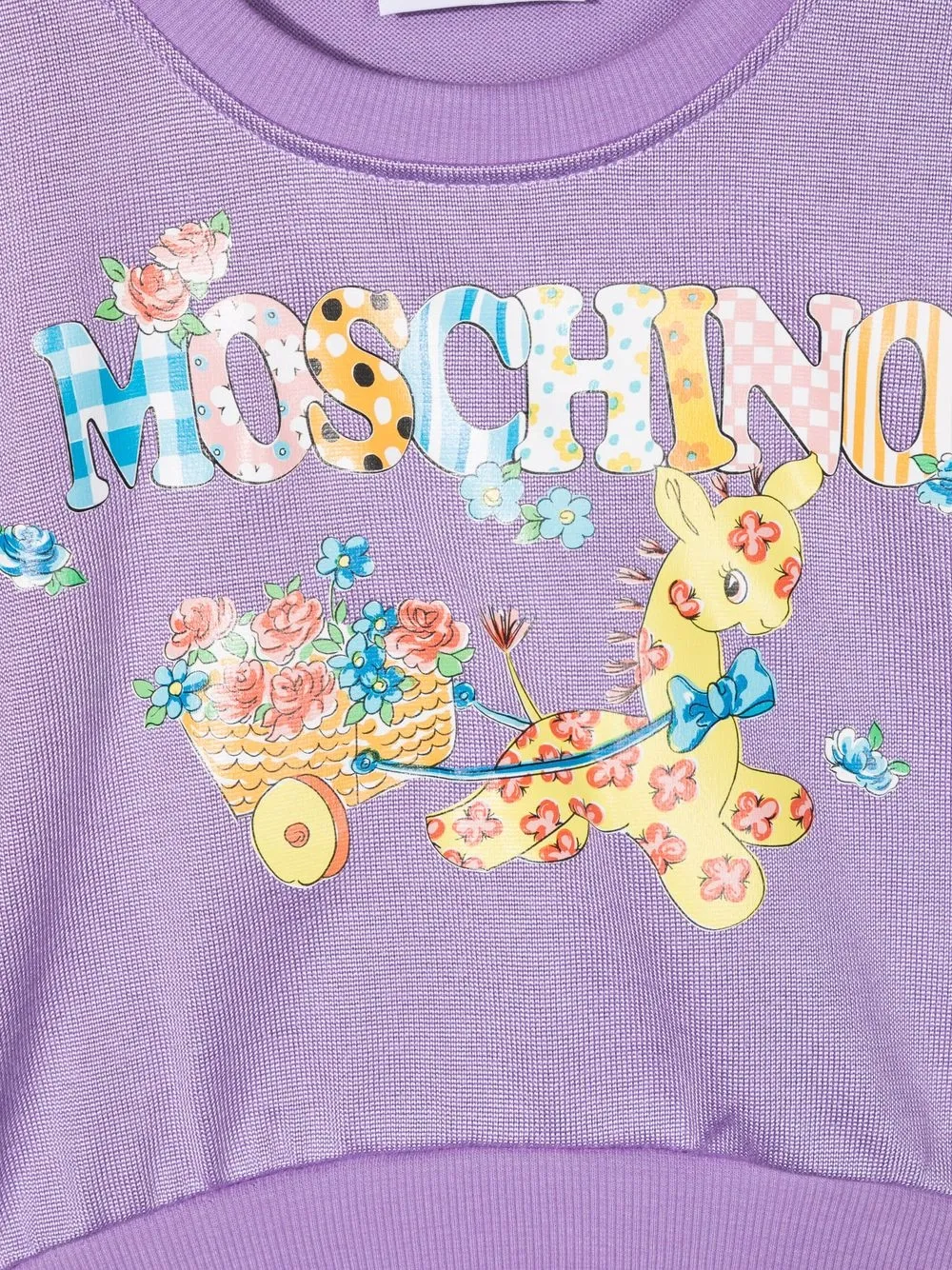 Толстовка с логотипом Moschino Kids, фиолетовый — фото 3