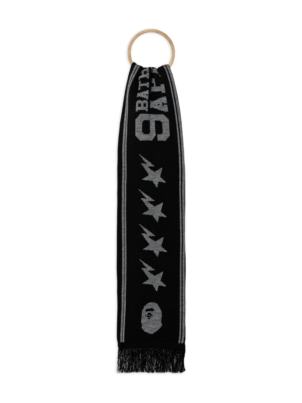 

Шарф с жаккардовым логотипом A BATHING APE, черный