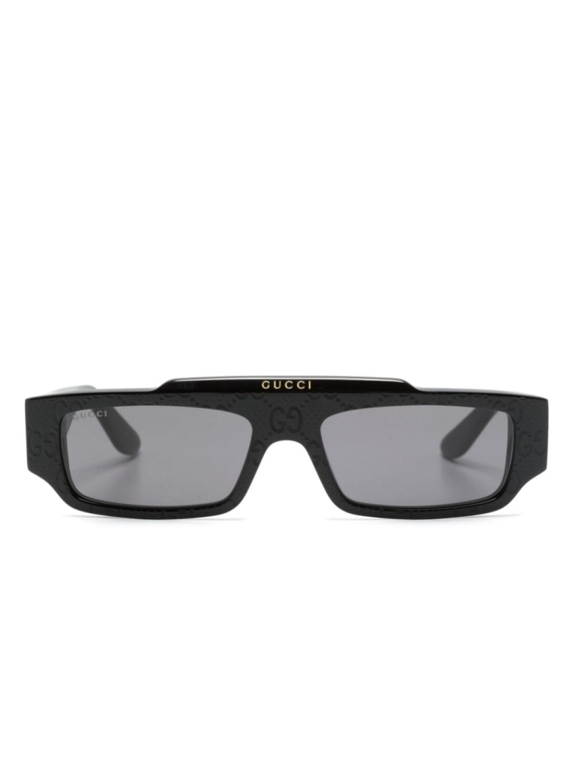 

Gucci Eyewear солнцезащитные очки в прямоугольной оправе, черный