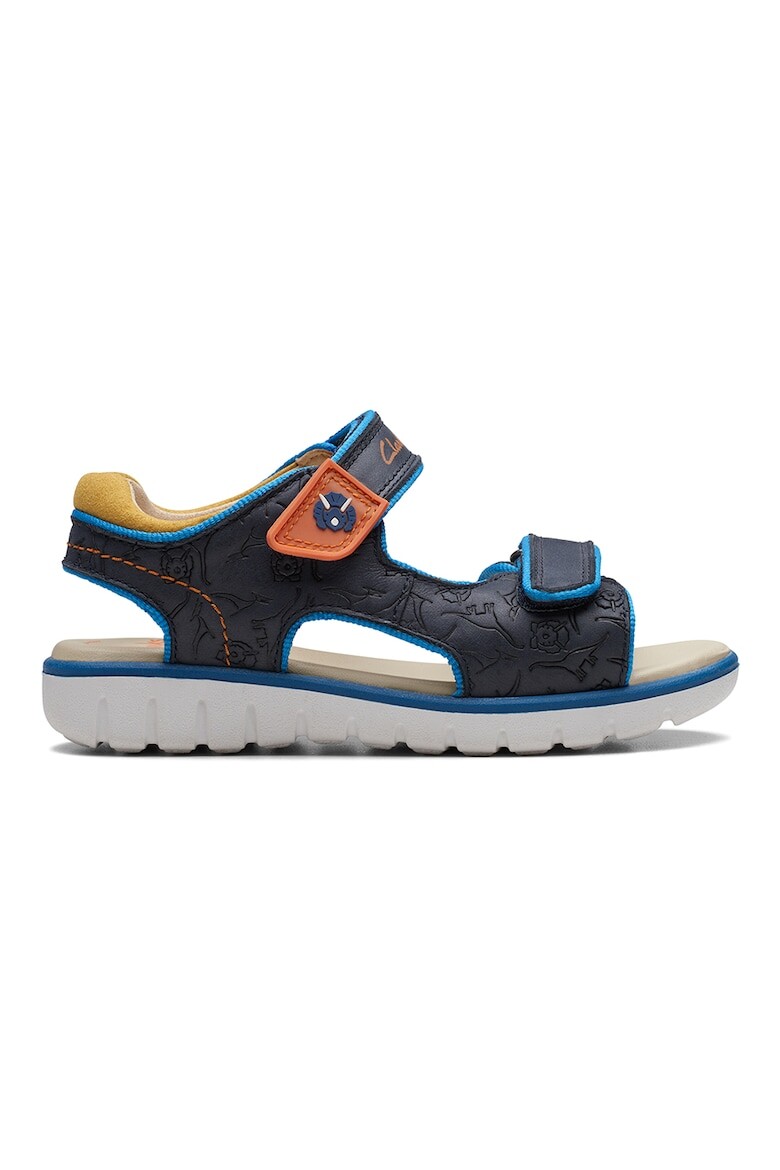 

Кожаные сандалии Roam Plane на липучке Clarks, синий