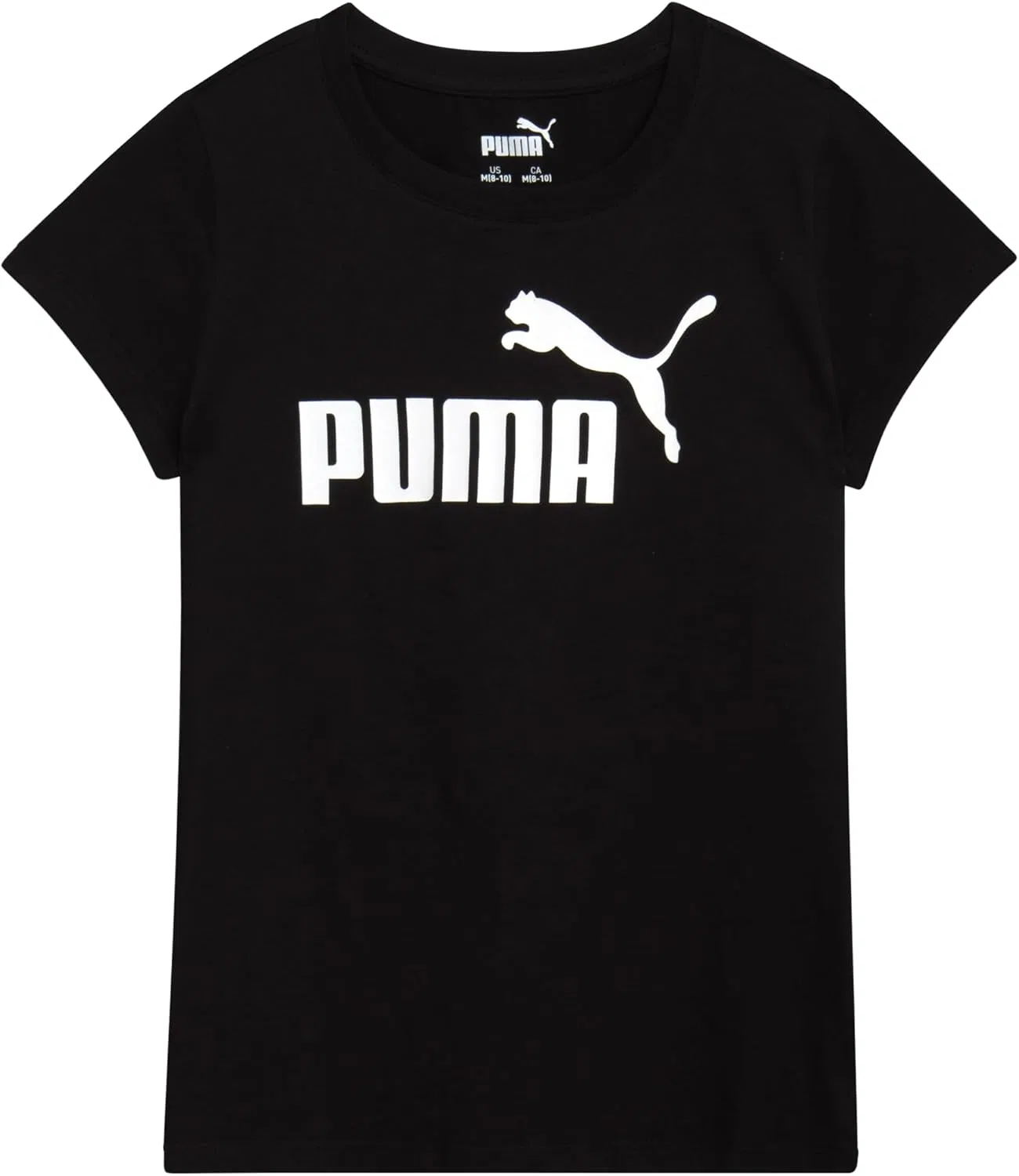 Футболка для девочек с логотипом PUMA, черный