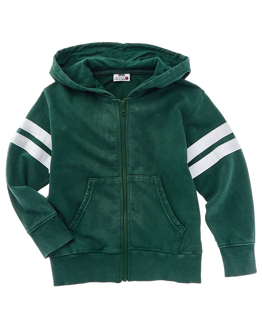 

Толстовка с капюшоном Mish Mish Sports Stripe на молнии, зеленый