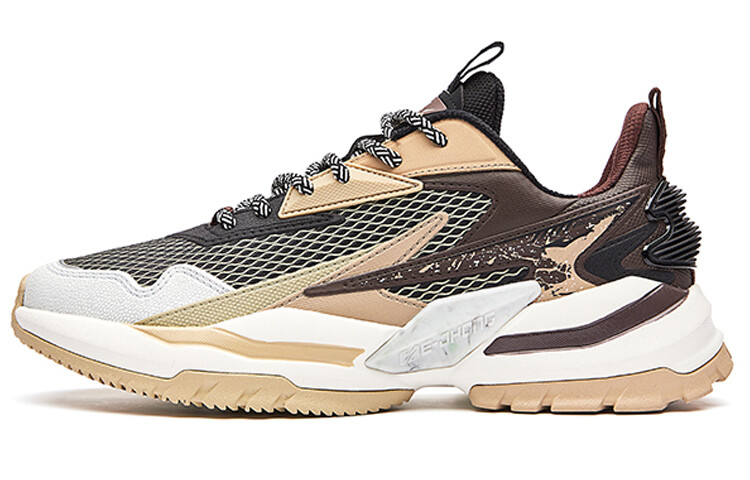 

Кроссовки мужские Xun Chunky с низким верхом, цвет черный как смоль/светло-коричневый как овсянка Erke