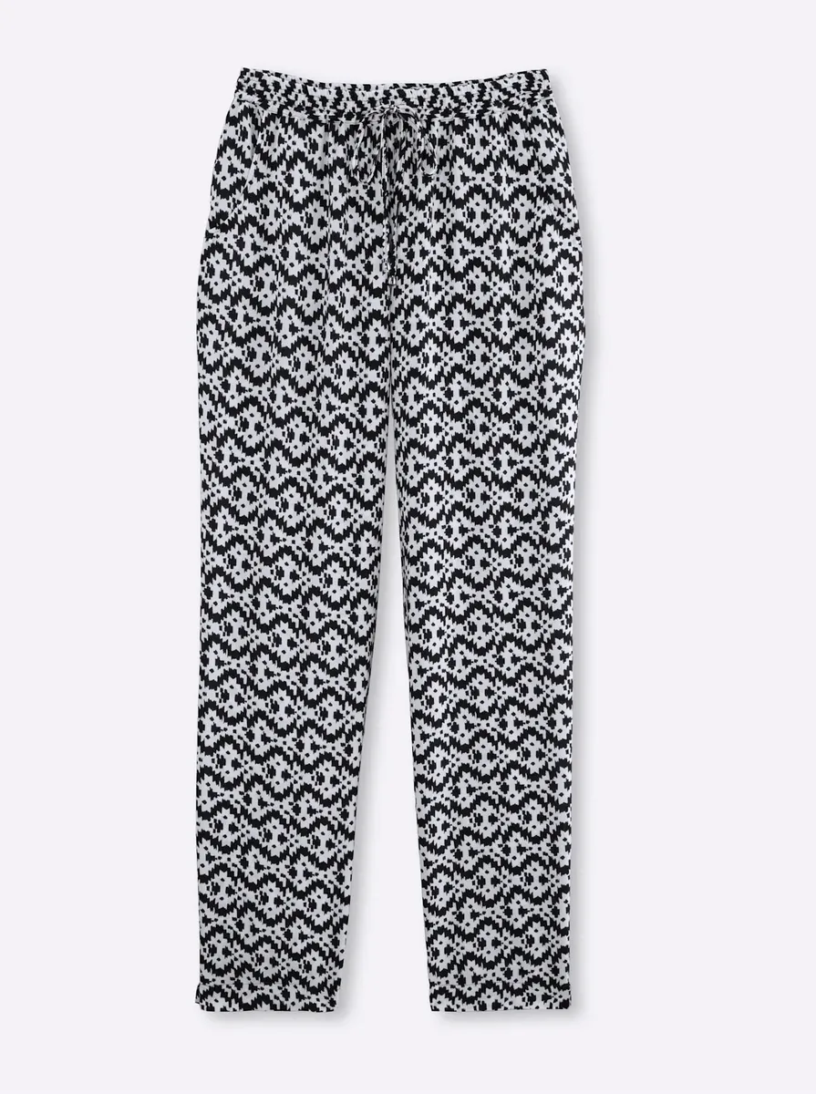 

Брюки без застежки Classic Basics, цвет Schwarz-Gemustert