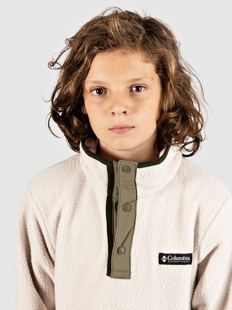 Флисовый пуловер Columbia Helvetia II Half Snap Fleece Kids Half-Zip Fleece Pullover, dark stone/stone green — фото 3