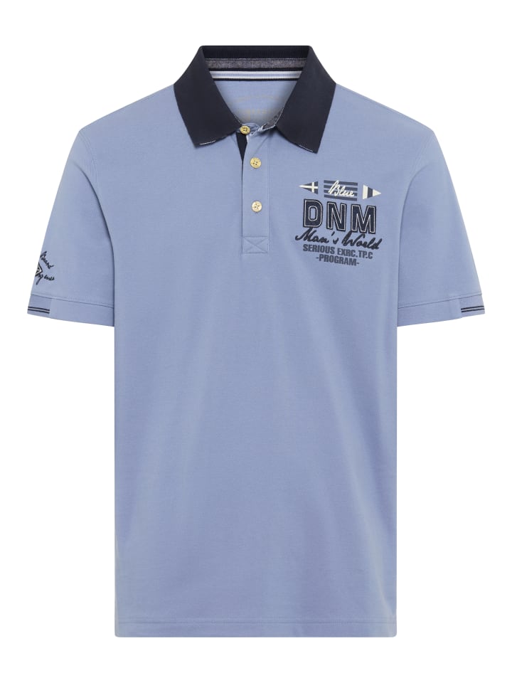 

синяя рубашка-поло Man's World