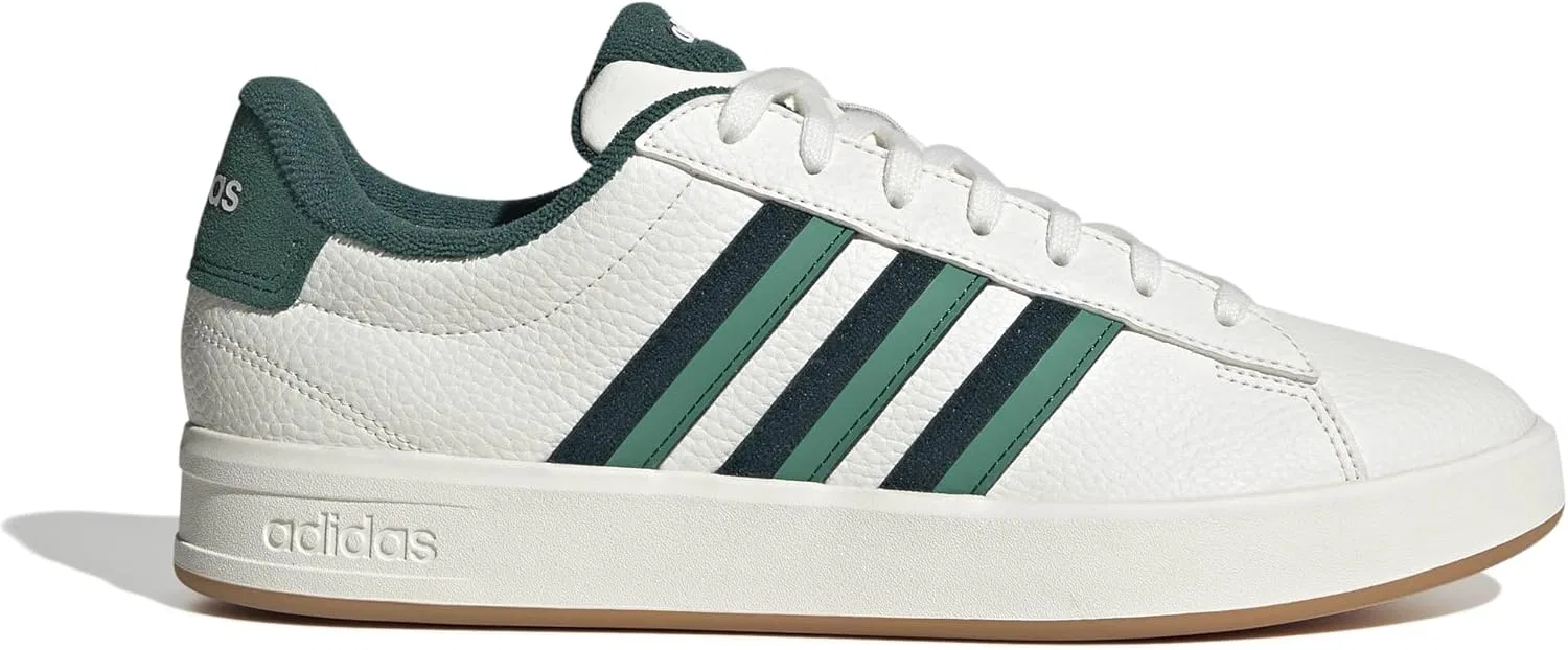 Мужские кроссовки Adidas Grand Court 3.0, Core White Aurora Ivy Semi Court Green — фото 2