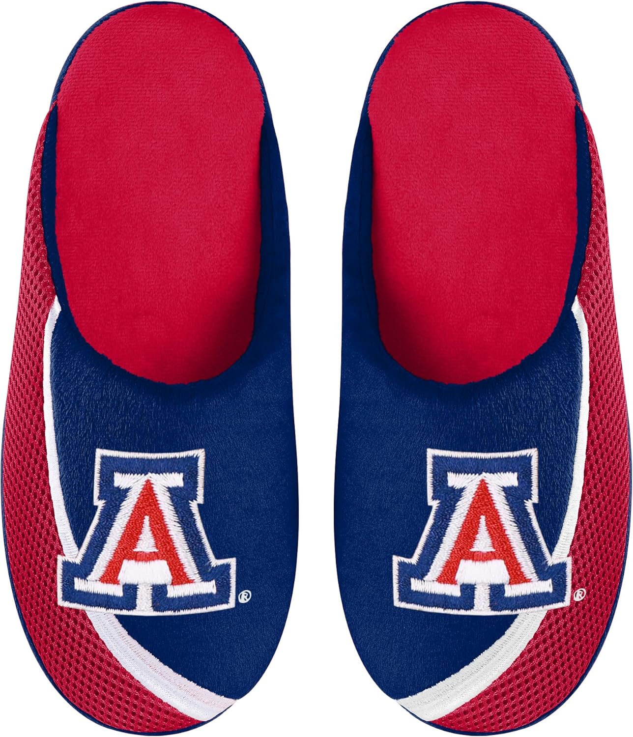 

Мужские тапочки FOCO NCAA 2022 с большим логотипом и цветной окантовкой, Arizona Wildcats