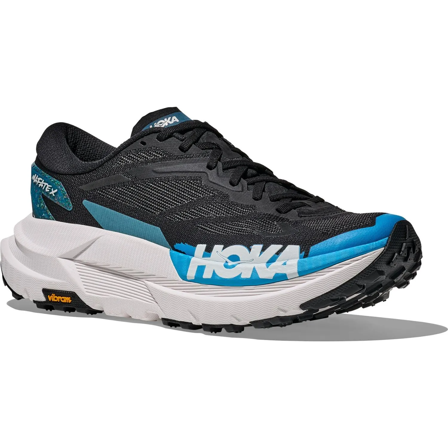 Мужские кроссовки для трейлраннинга Mafate X HOKA, Black/Skyward Blue — фото 3